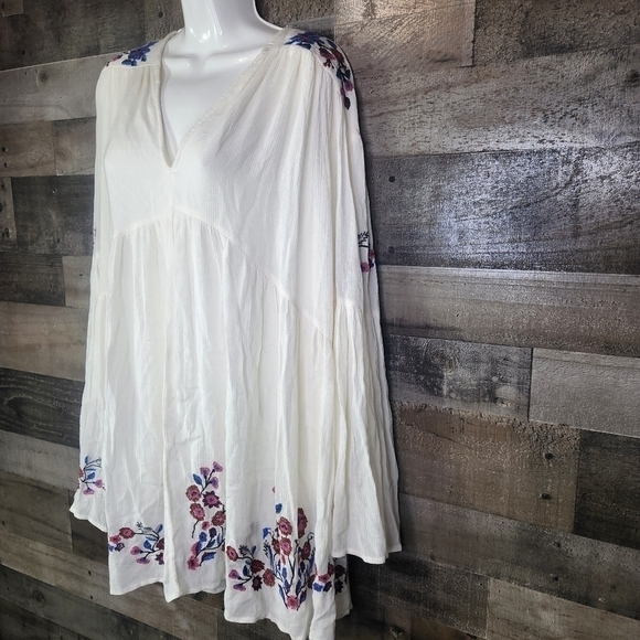 New Free People Te Amo Flared Sleeve Mini Dress - Picture 5 of 10